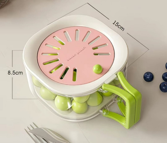 Контейнер для мытья и хранения фруктов и овощей с крышкой