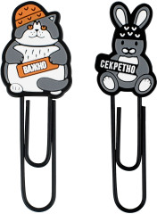 Набор скрепок-закладок для книг «Звери в шапочках» - Фото 1