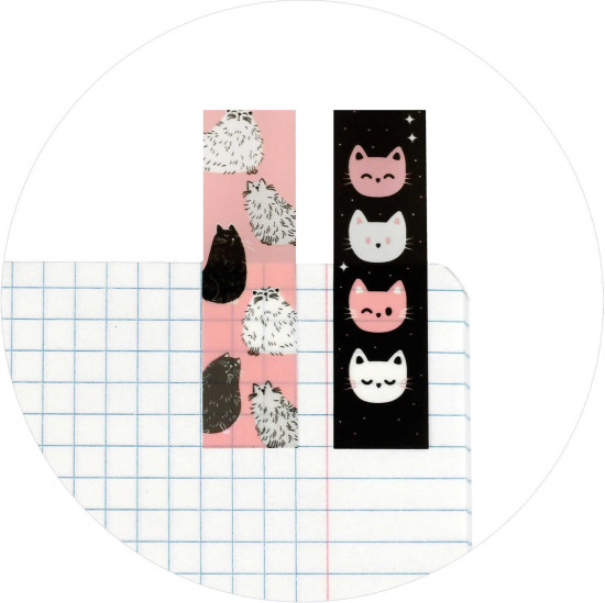 Стикеры-закладки «Розовые коты»