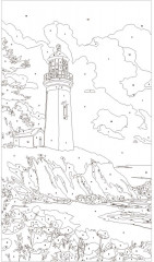 Картина по номерам на свертке «Маяк и маки» - Фото 2