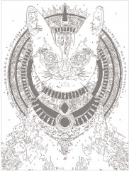 Картина по номерам с поталью «Египетская кошка» - Фото 1