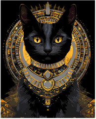 Картина по номерам с поталью «Египетская кошка» - Фото 4