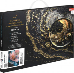 Картина по номерам с кристаллами «Сверкающий цветок» - Фото 2