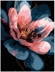 Картина по номерам с кристаллами «Сверкающий цветок» - Фото 3