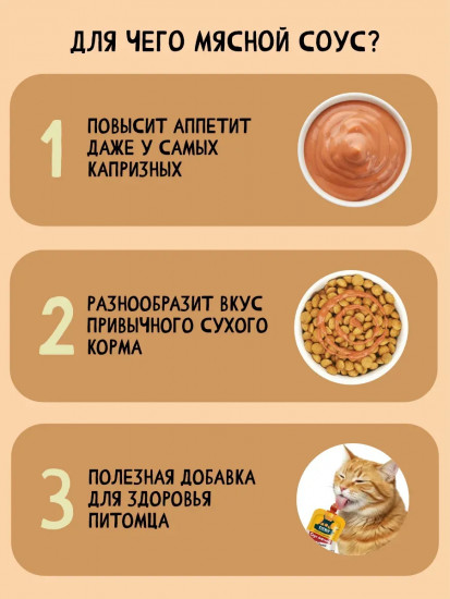 Лакомство для кошек «Соус мясной с говядиной»