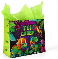 Пакет с открыткой «Динозаврики» - Фото 2