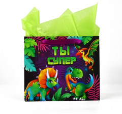 Пакет с открыткой «Динозаврики» - Фото 3