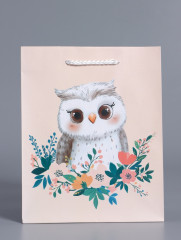 Пакет подарочный «Мудрая совушка» - Фото 1