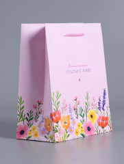 Пакет подарочный «С пожеланиями счастья и любви» - Фото 3