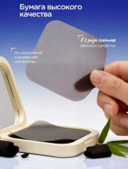 Матирующие салфетки для лица от жирного блеска со спонжем в футляре - Фото 2