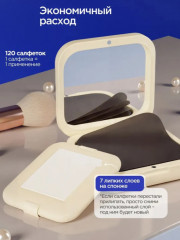 Матирующие салфетки для лица от жирного блеска со спонжем в футляре - Фото 3