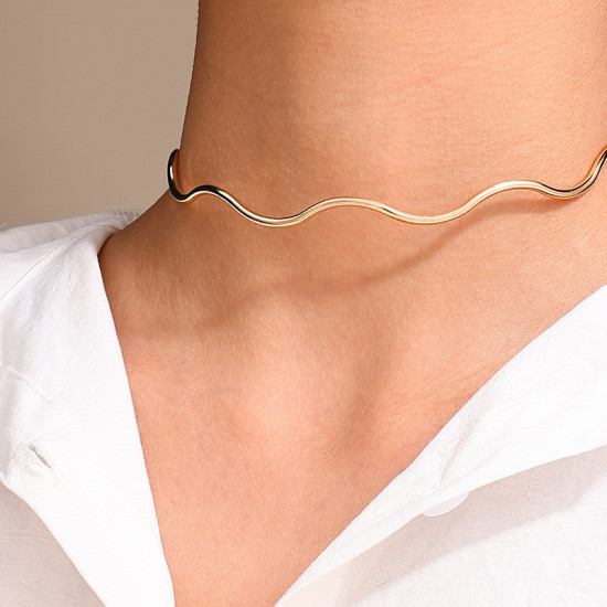 Колье-чокер женский безразмерный «Волна»