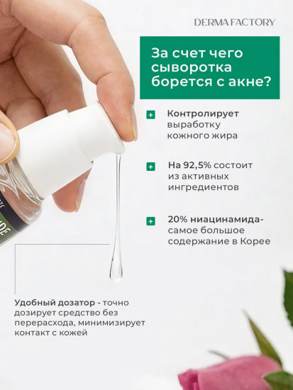 Сыворотка для лица от прыщей с ниацинамидом