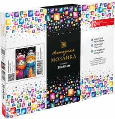 Мозаика алмазная «Снежные коты» - Фото 1