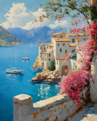 Алмазная мозаика «Озеро Комо» - Фото 1