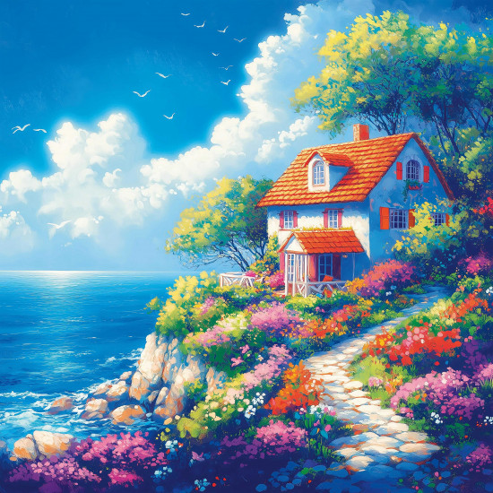 Алмазная мозаика «Домик у моря»