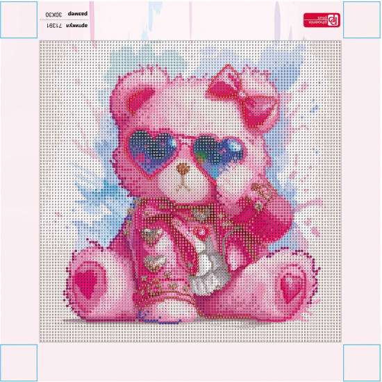 Алмазная мозаика «Розовый мишка»