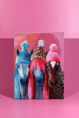 Алмазная мозаика «Лошади в шапочках» - Фото 17