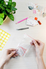 Алмазная мозаика «Красные и белые пионы» - Фото 11