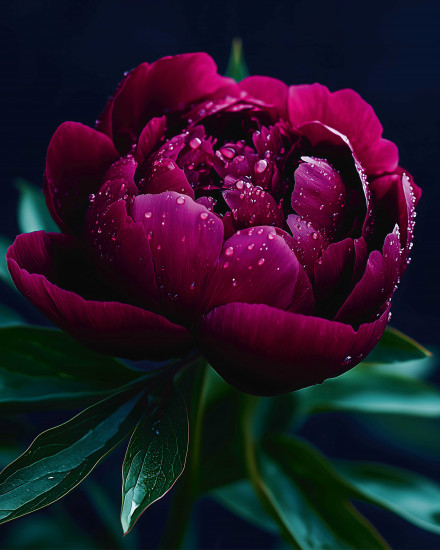 Алмазная мозаика с частичной выкладкой «Пион»