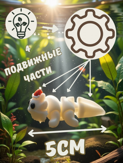 Брелок-антистресс «Аксолотль»