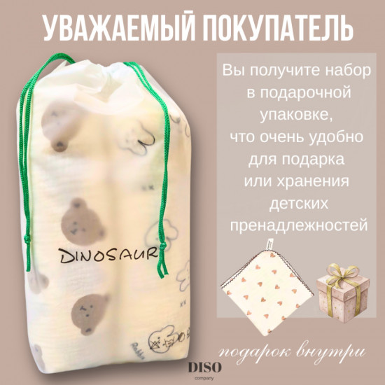 Набор пеленок муслиновых