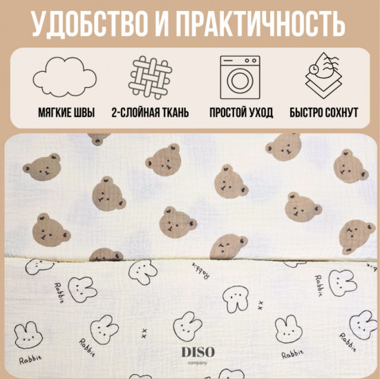 Набор пеленок муслиновых