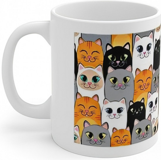 Кружка с принтом «Котики»