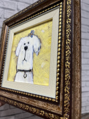 Картина-миниатюра ручной работы в раме - Фото 4