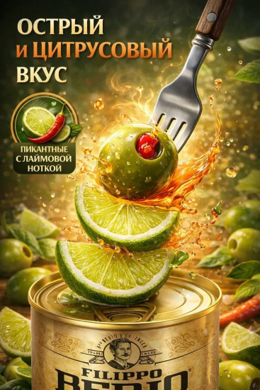 Оливки с лаймом и кайенским перцем