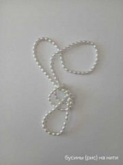 Нить бусин под жемчуг «Рис» - Фото 2