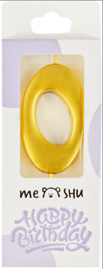 Свеча для торта «Цифра 0»