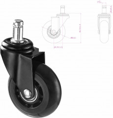 Комплект колес-роликов для кресел - Фото 2