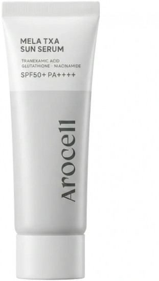 Arocell Солнцезащитная сыворотка с транексамовой кислотой, мелатонином и глутатионом SPF50 +
