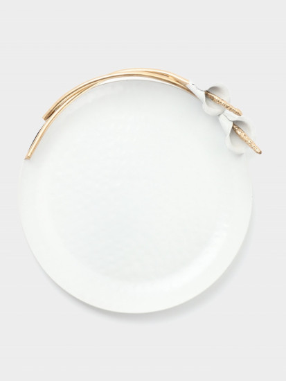 Блюдо сервировочное круглое «Белые каллы»