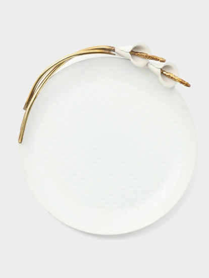 Блюдо сервировочное круглое «Белые каллы»