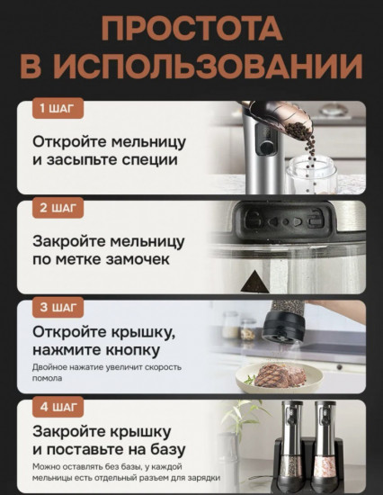 Набор мельниц электрических