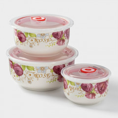 Набор салатников керамических с крышками «Розалинда» - Фото 1