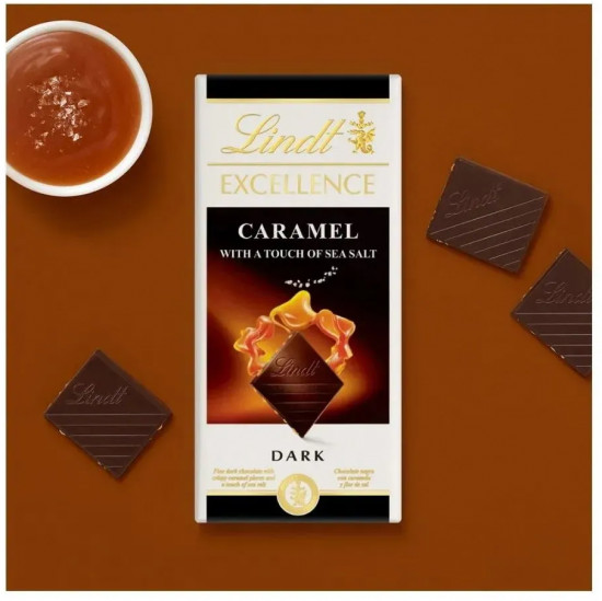 Шоколад горький с кусочками карамели и морской солью