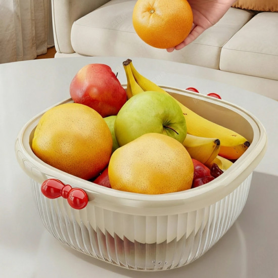 Корзина-дуршлаг с крышкой для фруктов и овощей