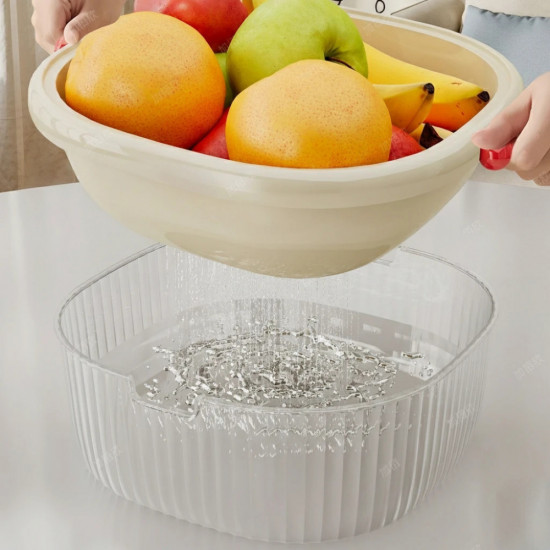 Корзина-дуршлаг с крышкой для фруктов и овощей