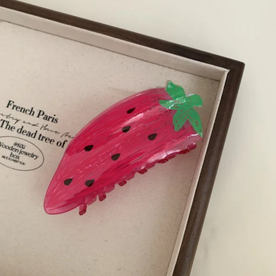 Заколка-краб для волос «Клубника»