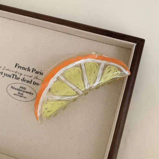 Заколка-краб для волос «Апельсин»