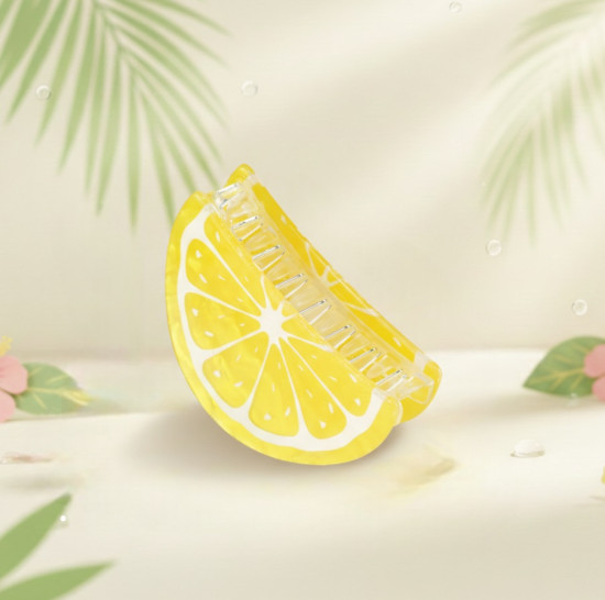 Заколка-краб для волос «Лимон»