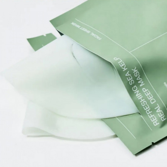 Успокаивающая гидрогелевая маска с водорослями «Refreshing Sea Kelp Real Deep Mask»