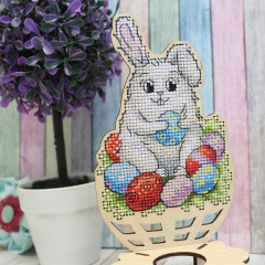 Набор для вышивания на деревянной основе «Зайчик» - Фото 2