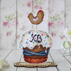 Набор для вышивания на пластиковой канве «Пасхальный кулич» - Фото 4