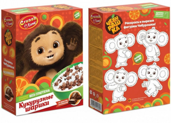 Сухой завтрак co вкусом шоколада «Чебурашка»