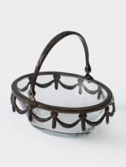 Стеклянная ваза с ручкой «Богемия» - Фото 1