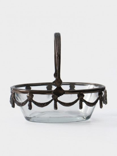 Стеклянная ваза с ручкой «Богемия»